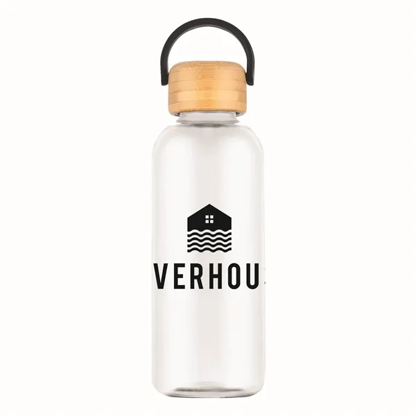 21 oz PET Water Bottle with Bamboo Lid & Handle - 21 oz PET Water Bottle with Bamboo Lid & Handle - Image 2 of 6