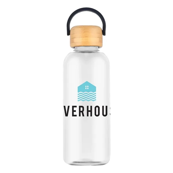 21 oz PET Water Bottle with Bamboo Lid & Handle - 21 oz PET Water Bottle with Bamboo Lid & Handle - Image 5 of 6