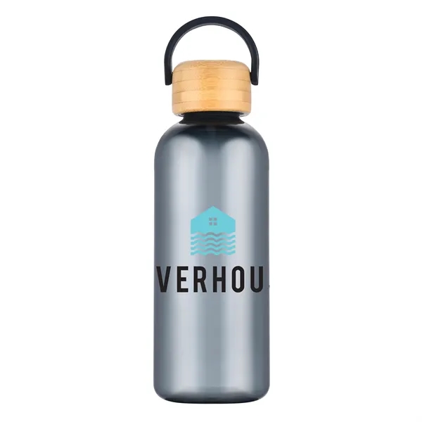 21 oz PET Water Bottle with Bamboo Lid & Handle - 21 oz PET Water Bottle with Bamboo Lid & Handle - Image 6 of 6