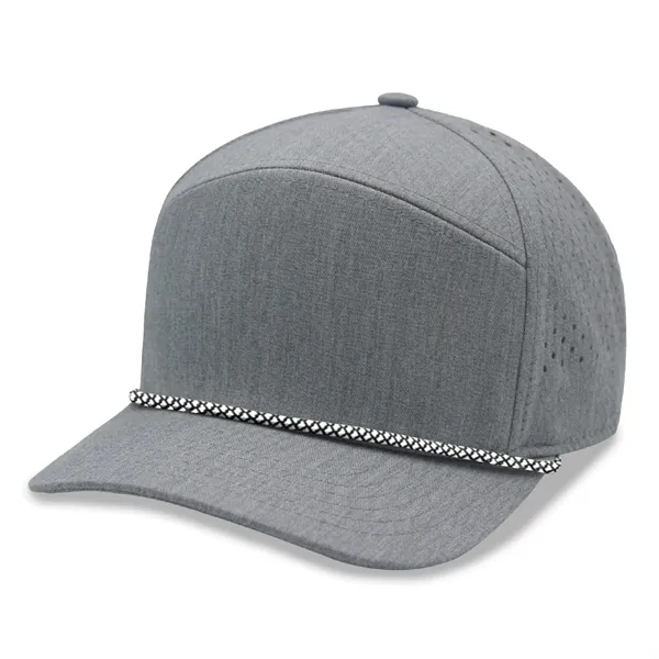 5 Panel Golfer Trucker Cap w/Laser Cut Mesh Back - 5 Panel Golfer Trucker Cap w/Laser Cut Mesh Back - Image 2 of 13