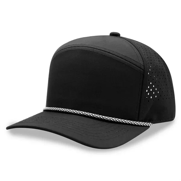 5 Panel Golfer Trucker Cap w/Laser Cut Mesh Back - 5 Panel Golfer Trucker Cap w/Laser Cut Mesh Back - Image 5 of 13