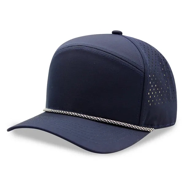 5 Panel Golfer Trucker Cap w/Laser Cut Mesh Back - 5 Panel Golfer Trucker Cap w/Laser Cut Mesh Back - Image 7 of 13