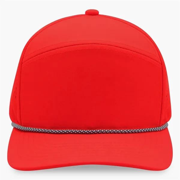 5 Panel Golfer Trucker Cap w/Laser Cut Mesh Back - 5 Panel Golfer Trucker Cap w/Laser Cut Mesh Back - Image 8 of 13
