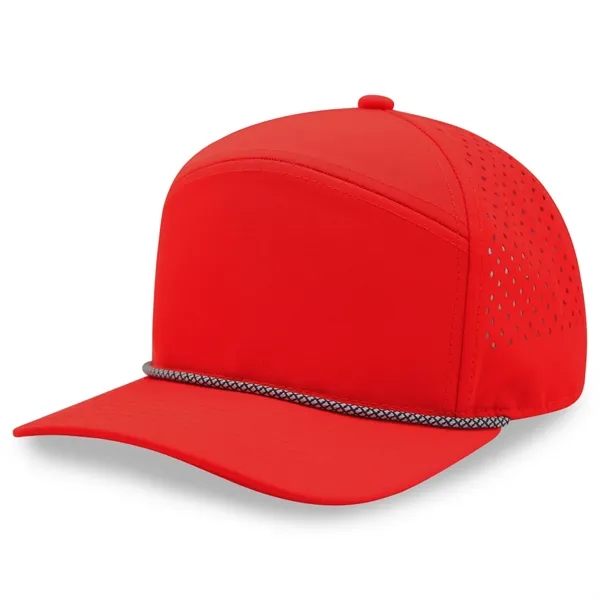 5 Panel Golfer Trucker Cap w/Laser Cut Mesh Back - 5 Panel Golfer Trucker Cap w/Laser Cut Mesh Back - Image 9 of 13