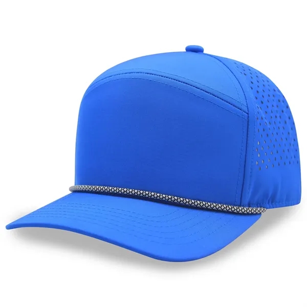 5 Panel Golfer Trucker Cap w/Laser Cut Mesh Back - 5 Panel Golfer Trucker Cap w/Laser Cut Mesh Back - Image 12 of 13