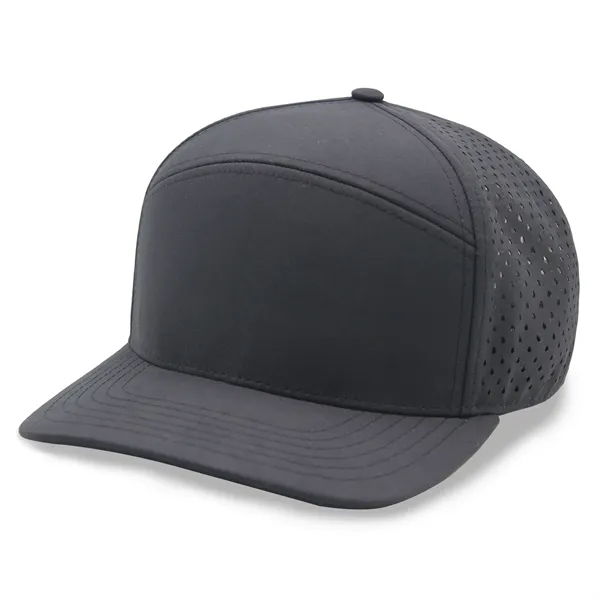 7 Panels Golf trucker cap w/ laser cut mesh back - 7 Panels Golf trucker cap w/ laser cut mesh back - Image 8 of 14