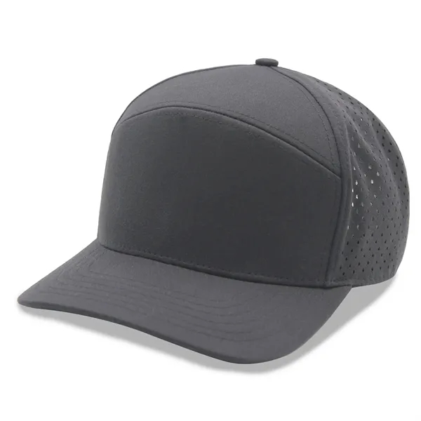 7 Panels Golf trucker cap w/ laser cut mesh back - 7 Panels Golf trucker cap w/ laser cut mesh back - Image 10 of 14