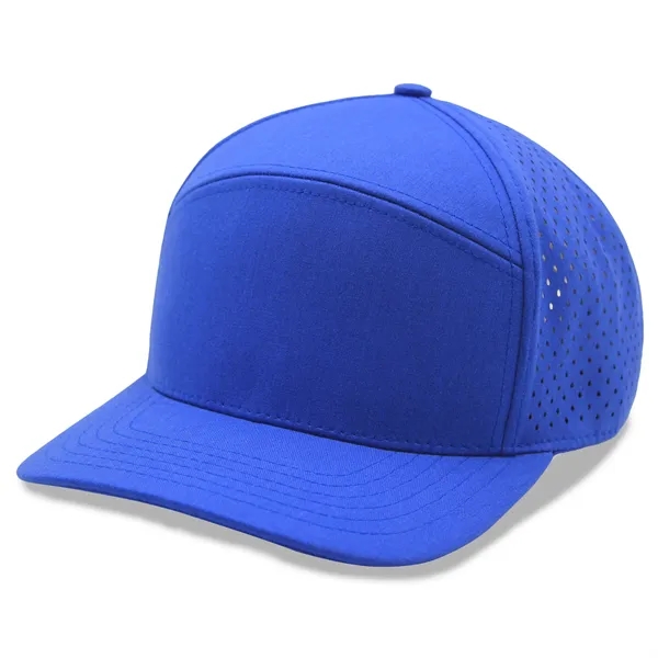 7 Panels Golf trucker cap w/ laser cut mesh back - 7 Panels Golf trucker cap w/ laser cut mesh back - Image 12 of 14