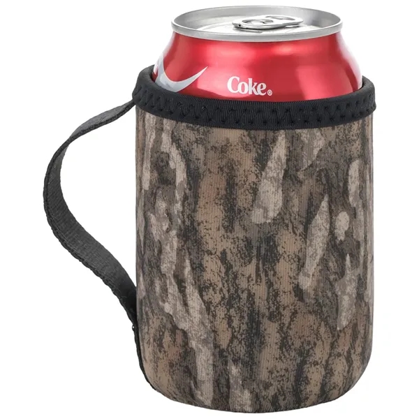 12 Oz. Neoprene collapsible camo Can Cooler w/ Strap Handle - 12 Oz. Neoprene collapsible camo Can Cooler w/ Strap Handle - Image 10 of 12