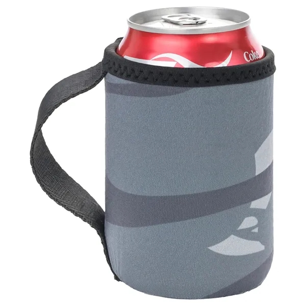 12 Oz. Neoprene collapsible camo Can Cooler w/ Strap Handle - 12 Oz. Neoprene collapsible camo Can Cooler w/ Strap Handle - Image 11 of 12