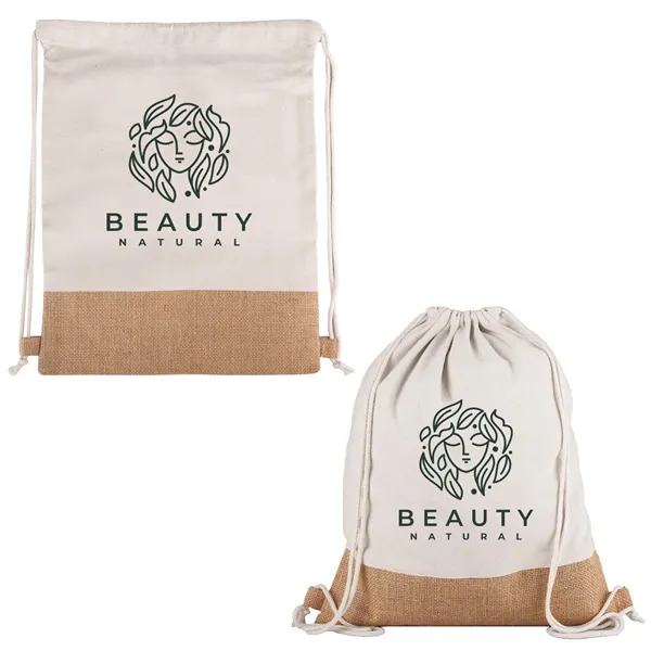 Quetico 8 Oz Cotton & Jute Drawstring Bag - Quetico 8 Oz Cotton & Jute Drawstring Bag - Image 4 of 6