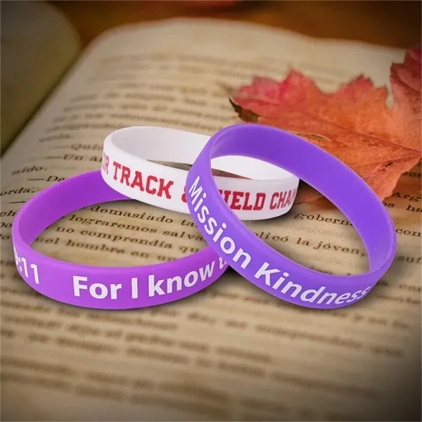 1" Custom Printed Silicone Wristband - 1" Custom Printed Silicone Wristband - Image 0 of 1