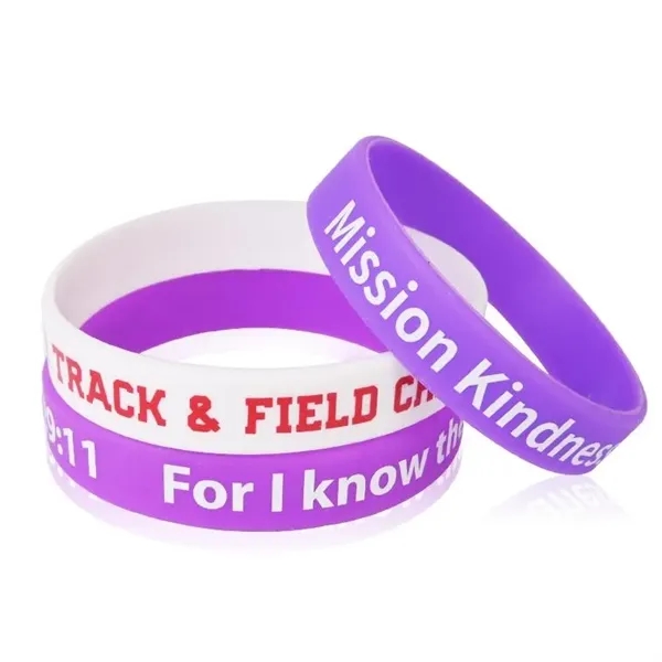1" Custom Printed Silicone Wristband - 1" Custom Printed Silicone Wristband - Image 1 of 1
