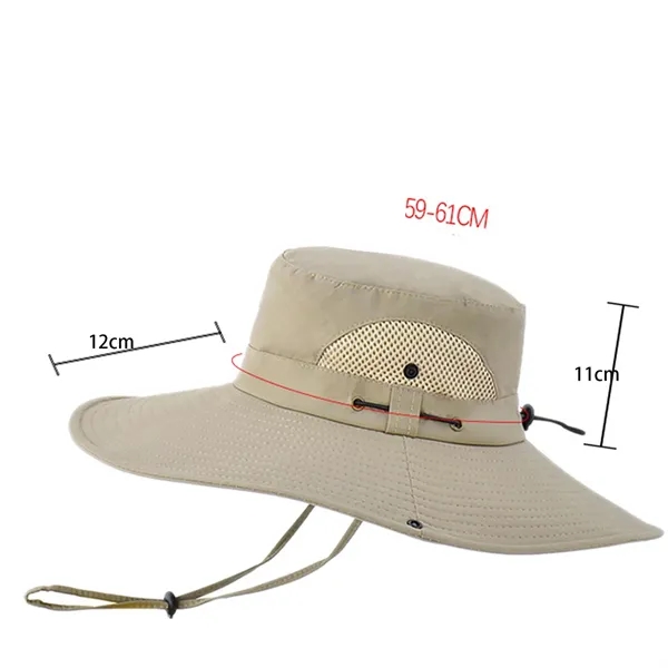 Outdoor Wide Brim Fisherman Bucket Sun Hat - Outdoor Wide Brim Fisherman Bucket Sun Hat - Image 1 of 5