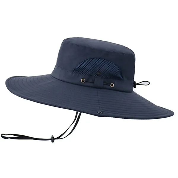 Outdoor Wide Brim Fisherman Bucket Sun Hat - Outdoor Wide Brim Fisherman Bucket Sun Hat - Image 2 of 5