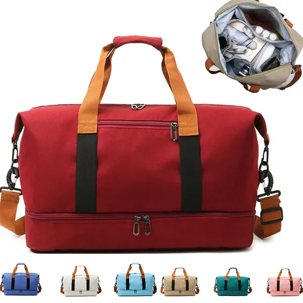 Dry Wet Separation Compartment Duffel Gym Bag - Dry Wet Separation Compartment Duffel Gym Bag - Image 0 of 4