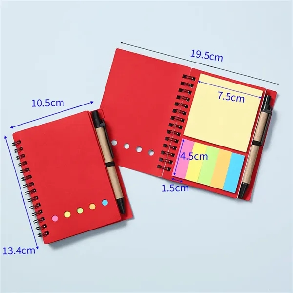 Brown Paper Notebook With Sticky Notes And Pens Moq 50Pcs - Brown Paper Notebook With Sticky Notes And Pens Moq 50Pcs - Image 2 of 6