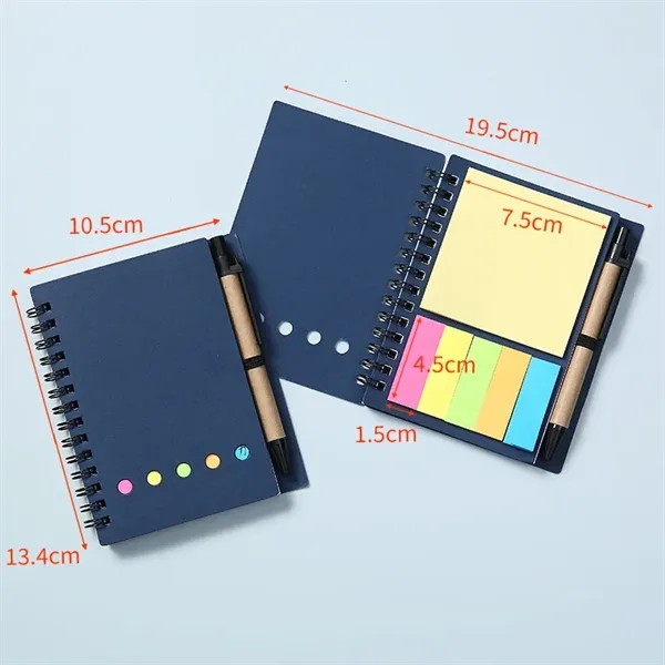 Brown Paper Notebook With Sticky Notes And Pens Moq 50Pcs - Brown Paper Notebook With Sticky Notes And Pens Moq 50Pcs - Image 3 of 6