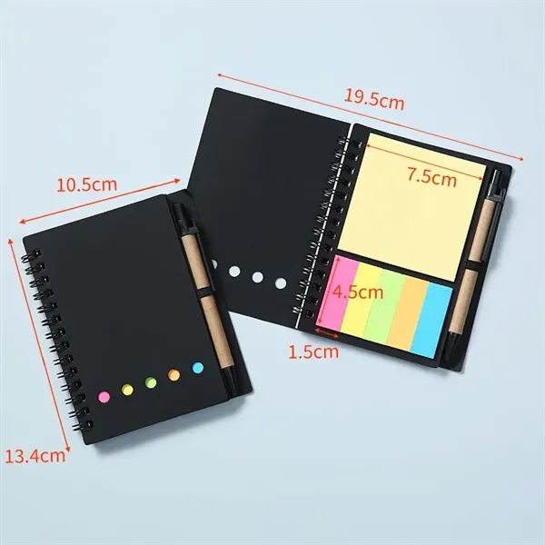 Brown Paper Notebook With Sticky Notes And Pens Moq 50Pcs - Brown Paper Notebook With Sticky Notes And Pens Moq 50Pcs - Image 5 of 6