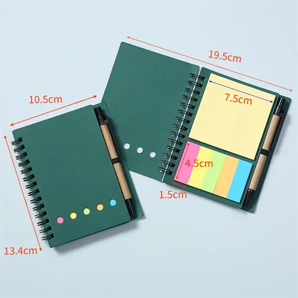 Brown Paper Notebook With Sticky Notes And Pens Moq 50Pcs - Brown Paper Notebook With Sticky Notes And Pens Moq 50Pcs - Image 6 of 6