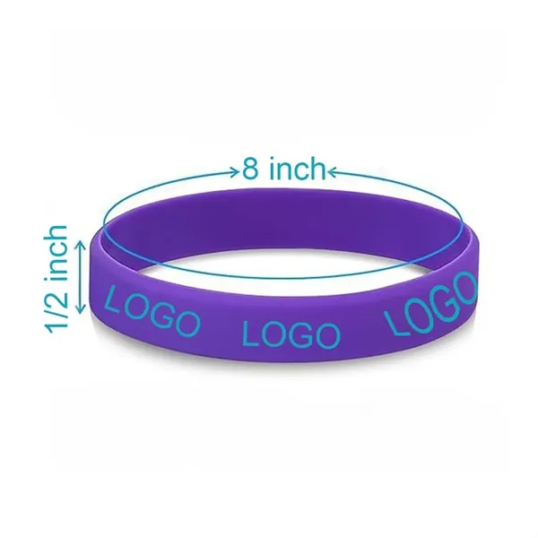 Custom Reusable Silicone Wristband Bracelet Screen Printed - Custom Reusable Silicone Wristband Bracelet Screen Printed - Image 0 of 3