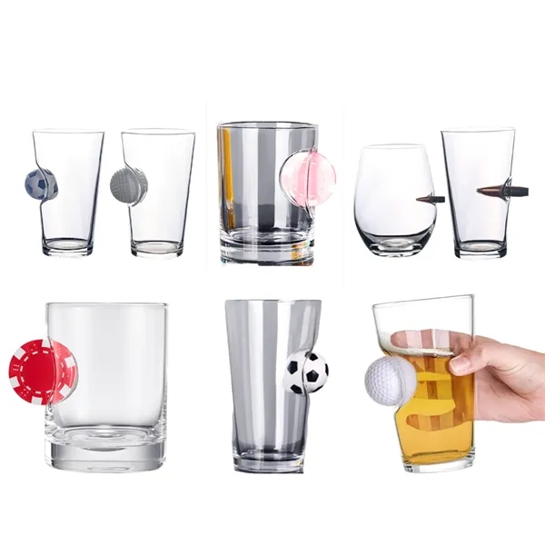 Stuck in Bullet Football Golf Chip Wine Glass KTV Barware - Stuck in Bullet Football Golf Chip Wine Glass KTV Barware - Image 0 of 15