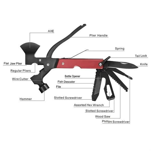 14 in 1 Multitool Camping Tool - 14 in 1 Multitool Camping Tool - Image 1 of 4
