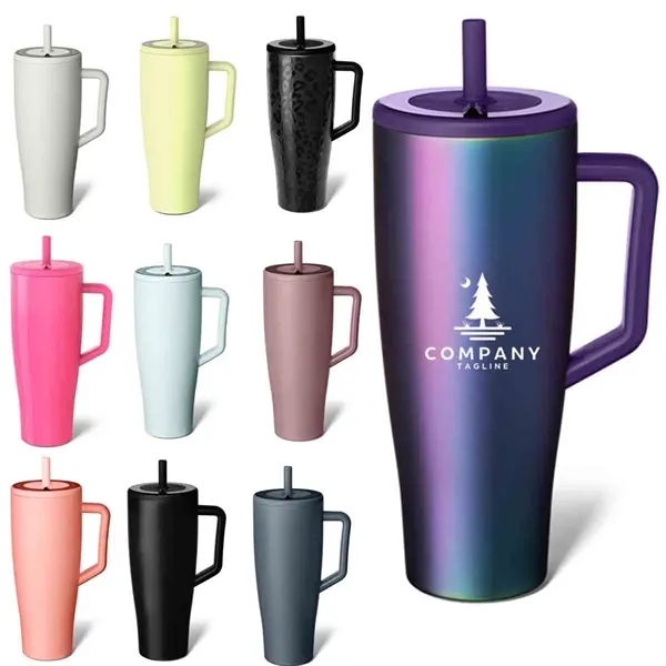 40oz Insulated Tumbler with Lid and Straw - 40oz Insulated Tumbler with Lid and Straw - Image 0 of 4