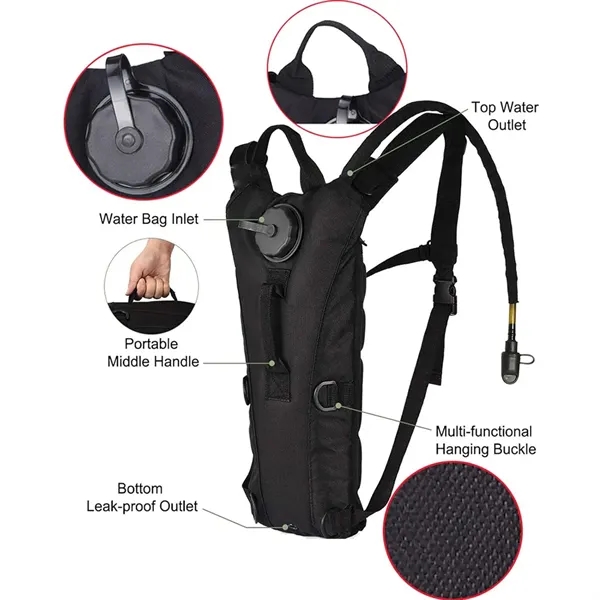 Tactical Molle Hydration Pack Backpack with 3L Water Bladder - Tactical Molle Hydration Pack Backpack with 3L Water Bladder - Image 1 of 5