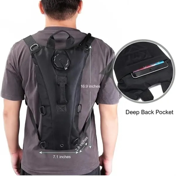 Tactical Molle Hydration Pack Backpack with 3L Water Bladder - Tactical Molle Hydration Pack Backpack with 3L Water Bladder - Image 3 of 5
