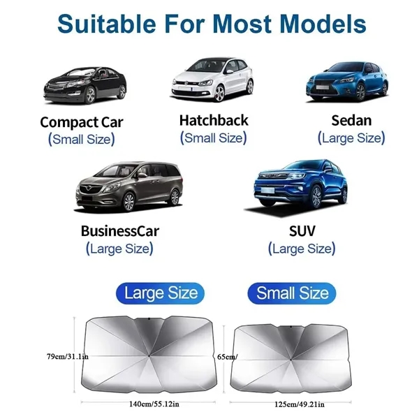 Car Windshield Sun Shade Umbrella - Car Windshield Sun Shade Umbrella - Image 2 of 5