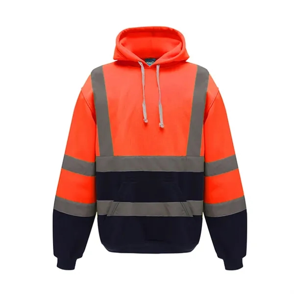 Hi-Vis Safety Hooded Sweatshirt - Hi-Vis Safety Hooded Sweatshirt - Image 2 of 3