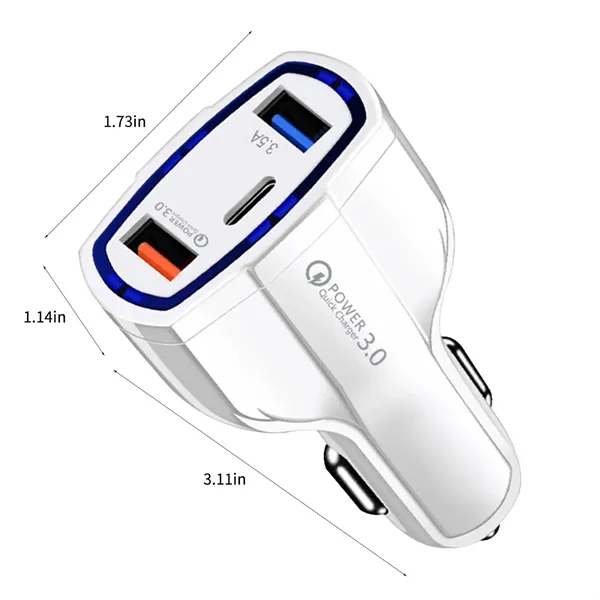 Dual USB Port Whit type-C  Car Charger - Dual USB Port Whit type-C  Car Charger - Image 1 of 5