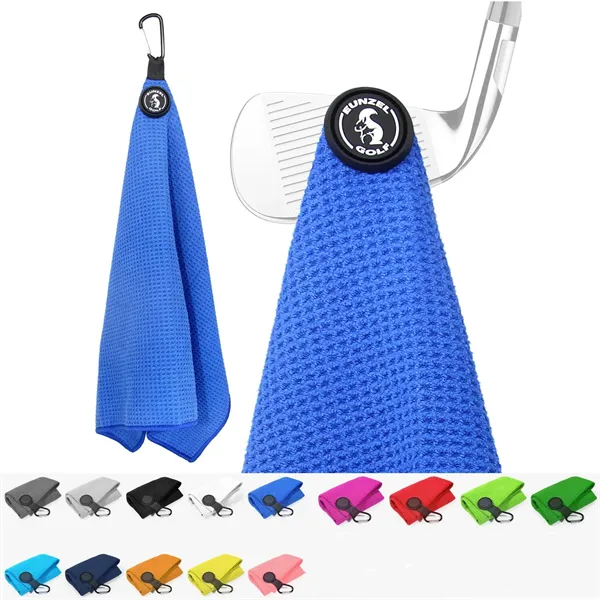 Magnetic Golf Towel Microfiber Cleaning Block Waffle Pattern - Magnetic Golf Towel Microfiber Cleaning Block Waffle Pattern - Image 0 of 6