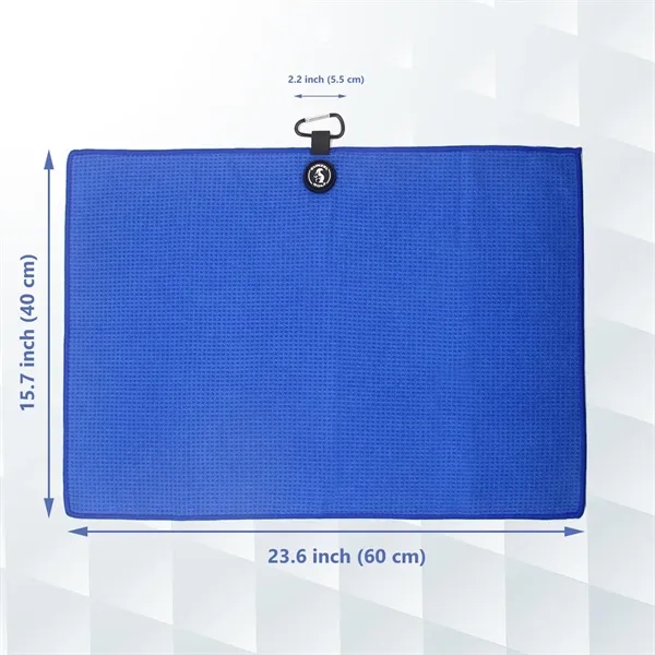 Magnetic Golf Towel Microfiber Cleaning Block Waffle Pattern - Magnetic Golf Towel Microfiber Cleaning Block Waffle Pattern - Image 2 of 6