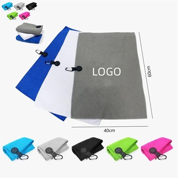 Magnetic Golf Towel Microfiber Cleaning Block Waffle Pattern - Magnetic Golf Towel Microfiber Cleaning Block Waffle Pattern - Image 6 of 6