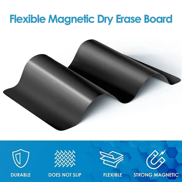 Magnetic Black Dry Erase Board Sheet w/ 3 Markers - Magnetic Black Dry Erase Board Sheet w/ 3 Markers - Image 2 of 6