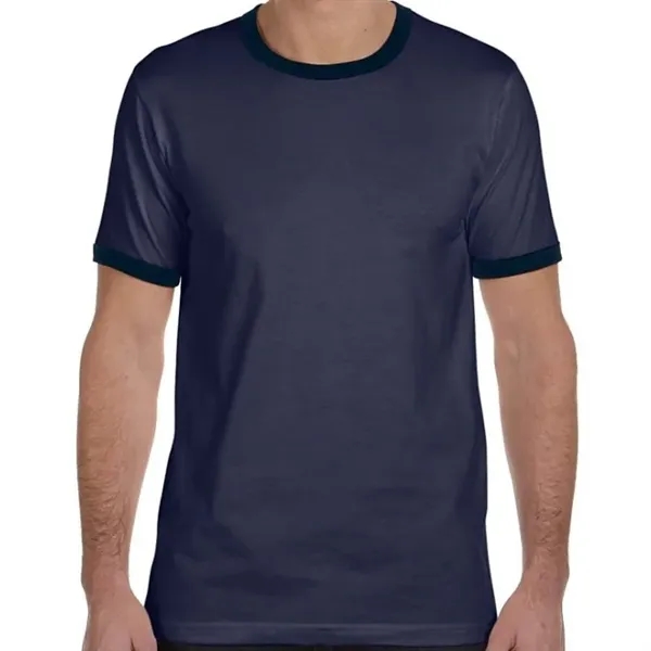 Bella Mens Jersey Short-Sleeve Ringer T-Shirt - Bella Mens Jersey Short-Sleeve Ringer T-Shirt - Image 6 of 8