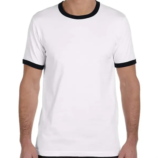 Bella Mens Jersey Short-Sleeve Ringer T-Shirt - Bella Mens Jersey Short-Sleeve Ringer T-Shirt - Image 8 of 8