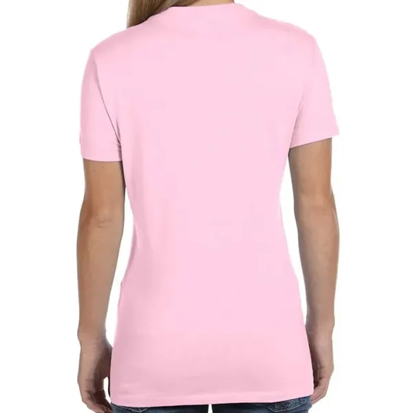 Hanes Ladies 4.5 Oz., 100% Ringspun Cotton Nano-T&reg; V-... - Hanes Ladies 4.5 Oz., 100% Ringspun Cotton Nano-T&reg; V-... - Image 12 of 25