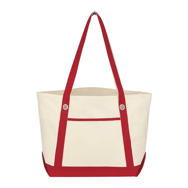 Medium Cotton Canvas Sailing Tote Bag - Medium Cotton Canvas Sailing Tote Bag - Image 5 of 15