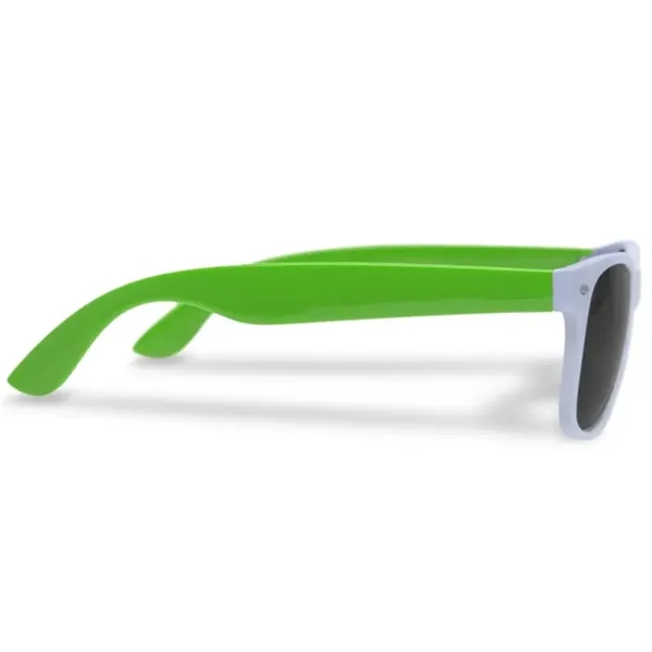 Custom White Frame Plastic Sunglasses - Custom White Frame Plastic Sunglasses - Image 2 of 7