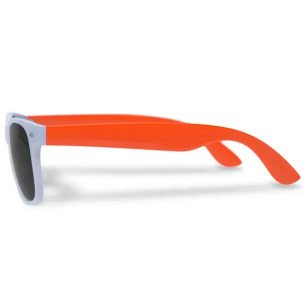 Custom White Frame Plastic Sunglasses - Custom White Frame Plastic Sunglasses - Image 3 of 7