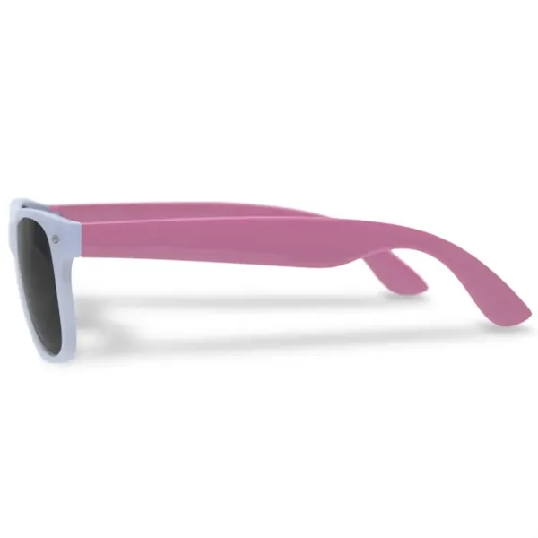 Custom White Frame Plastic Sunglasses - Custom White Frame Plastic Sunglasses - Image 4 of 7