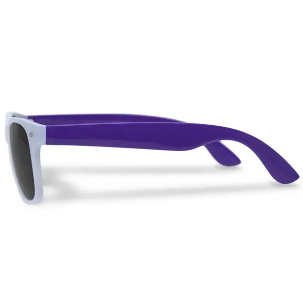 Custom White Frame Plastic Sunglasses - Custom White Frame Plastic Sunglasses - Image 5 of 7