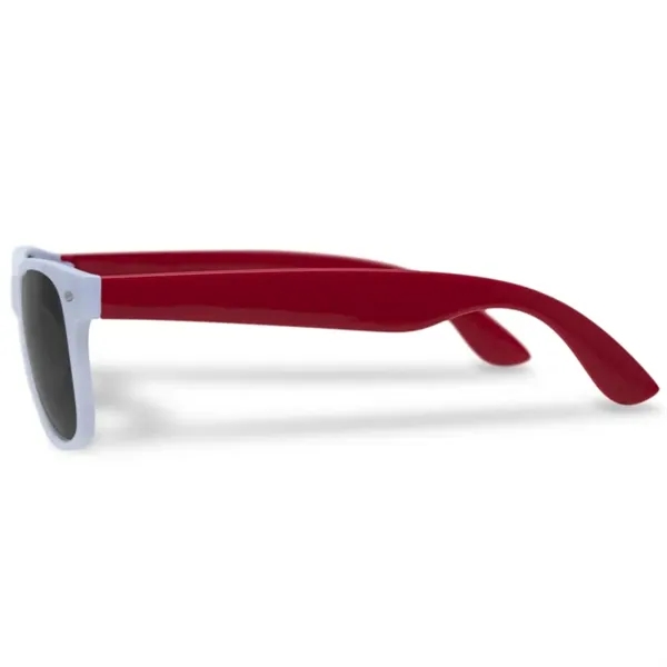 Custom White Frame Plastic Sunglasses - Custom White Frame Plastic Sunglasses - Image 6 of 7