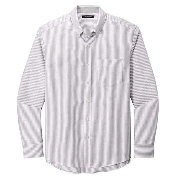 Port Authority SuperPro Oxford Stripe Shirt. - Port Authority SuperPro Oxford Stripe Shirt. - Image 2 of 3