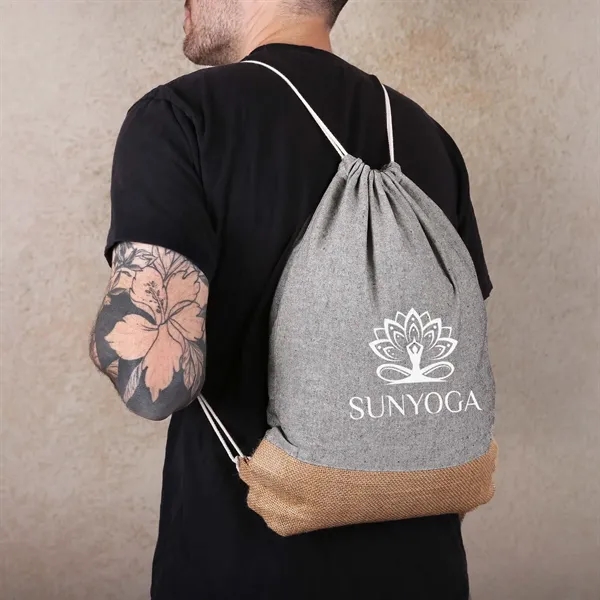 Quetico 8 Oz Cotton & Jute Drawstring Bag - Quetico 8 Oz Cotton & Jute Drawstring Bag - Image 2 of 6