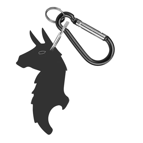 Llama Shape Bottle Opener Key Ring with Carabiner - Llama Shape Bottle Opener Key Ring with Carabiner - Image 2 of 5