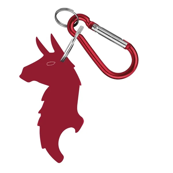 Llama Shape Bottle Opener Key Ring with Carabiner - Llama Shape Bottle Opener Key Ring with Carabiner - Image 3 of 5